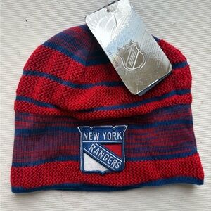 NHL Blue and Red Knit Beanie, Youth size
